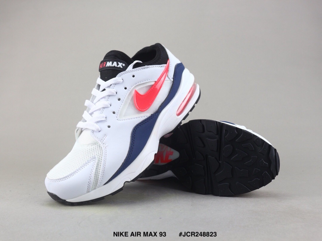 Nike Air Max 93 White Blue Red Shoes